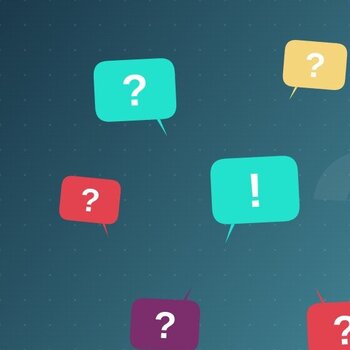 Bulles de dialogue avec points d'interrogation et exclamation
